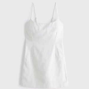 Abercrombie & Fitch Scoop Neck Linen Blend Mirco Skort Dress